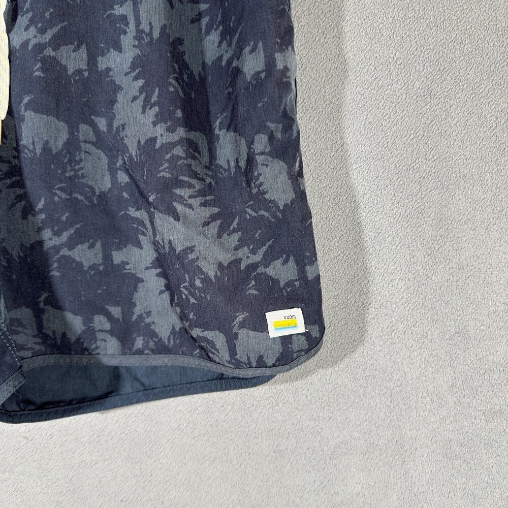 Vuori Banks Shorts Men's M Blue 7" Inseam Palm Trees Unlined Drawstring V330 - Picture 2 of 10